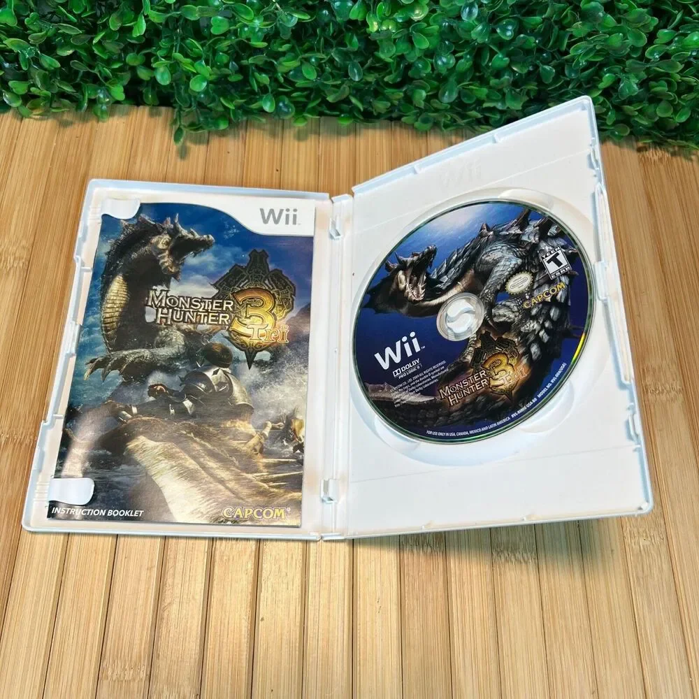 Nintendo Wii Monster Hunter 3 Tri Game Complete Complete In Box